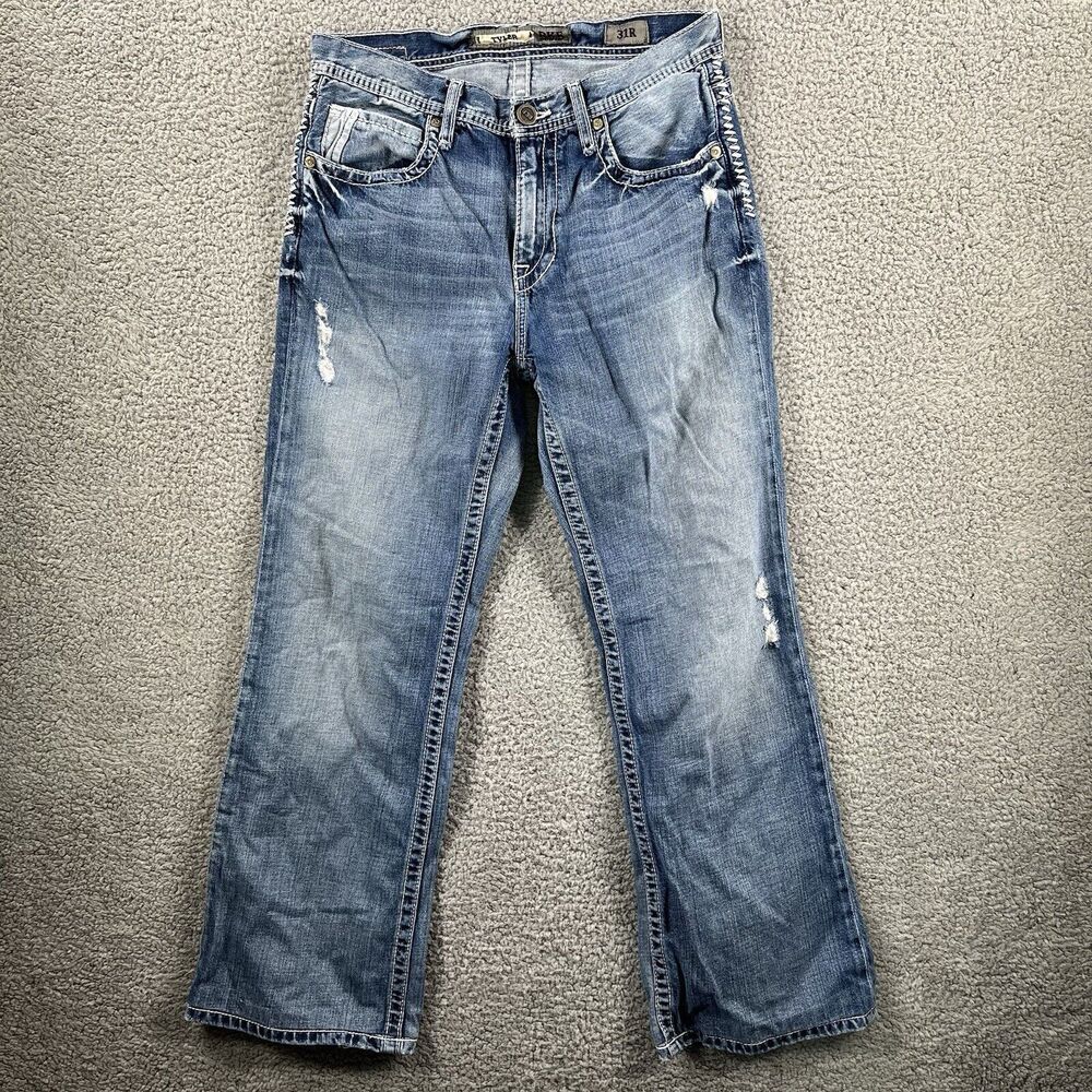 BKE Mens Size 31R Tyler Jeans Blue Denim Dark Wash Straight Leg Dark Wash 31x29